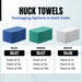 Soft absorbent white huck towel fabric lint free cleaning cloth