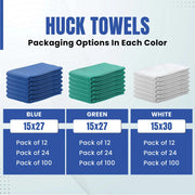 Blue huck shop towels for auto detailing and car cleaning use