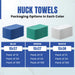 Blue huck shop towels for auto detailing and car cleaning use