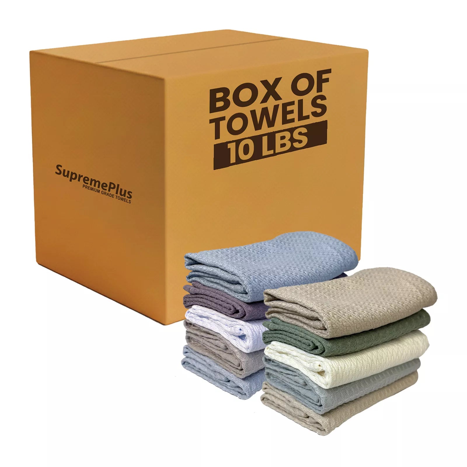 New 100% Cotton Heavy-Duty Towel Rags - 10 lbs. Box