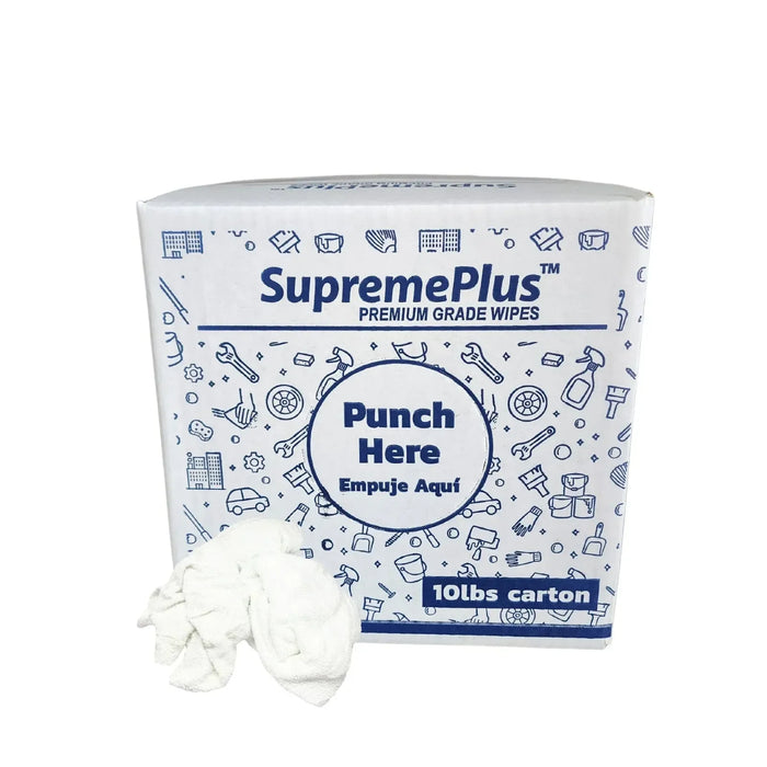 New White Terry Towel Rags - Wiping Hub