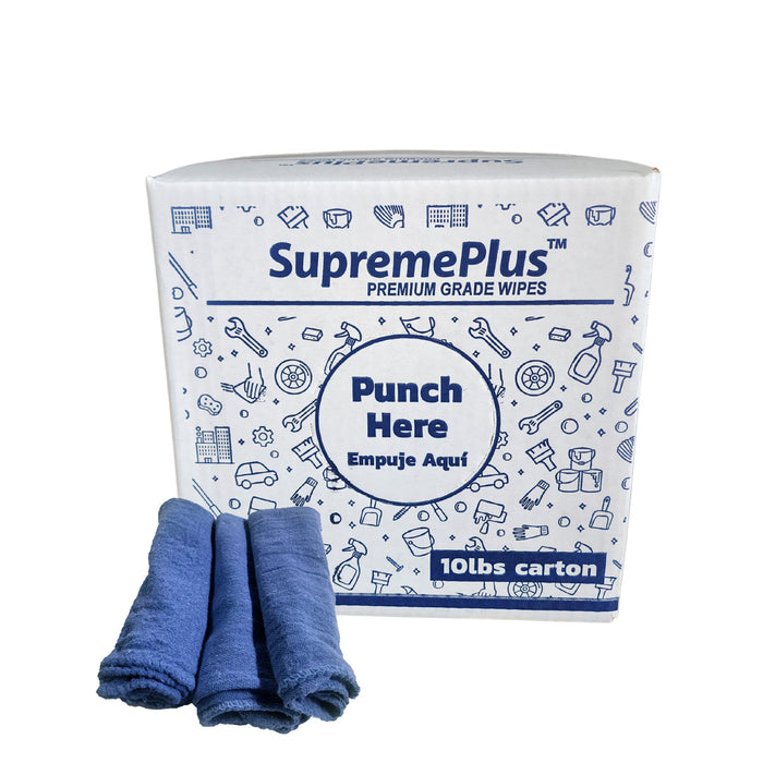New 100% Cotton Blue Huck Towel – 10 lbs. Box