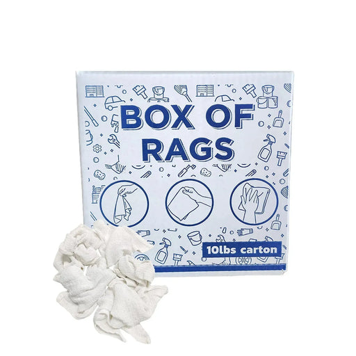 White Wash Cloth Towels - 12" x 12" - 10 lbs. Box - Wiping Hub