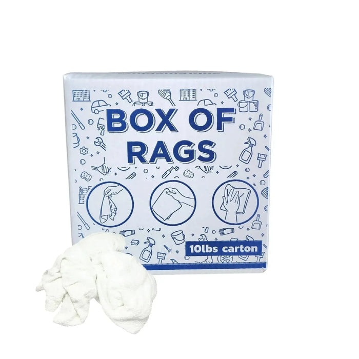 Recycled White Terry Towel Rags - Wiping Hub