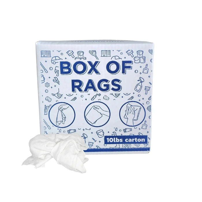 White Sweatshirt Rags 720 lbs. Pallet - 72 x 10 lbs. Boxes