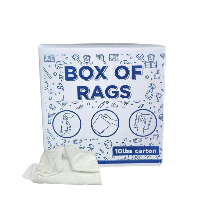 White Sheeting Rags - 720 lbs. Pallet - 72 x 10 lbs. Boxes