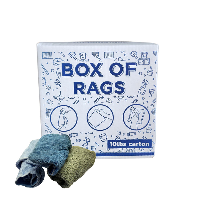 Recycled Color Terry Cloth Rags 10 lbs. Box