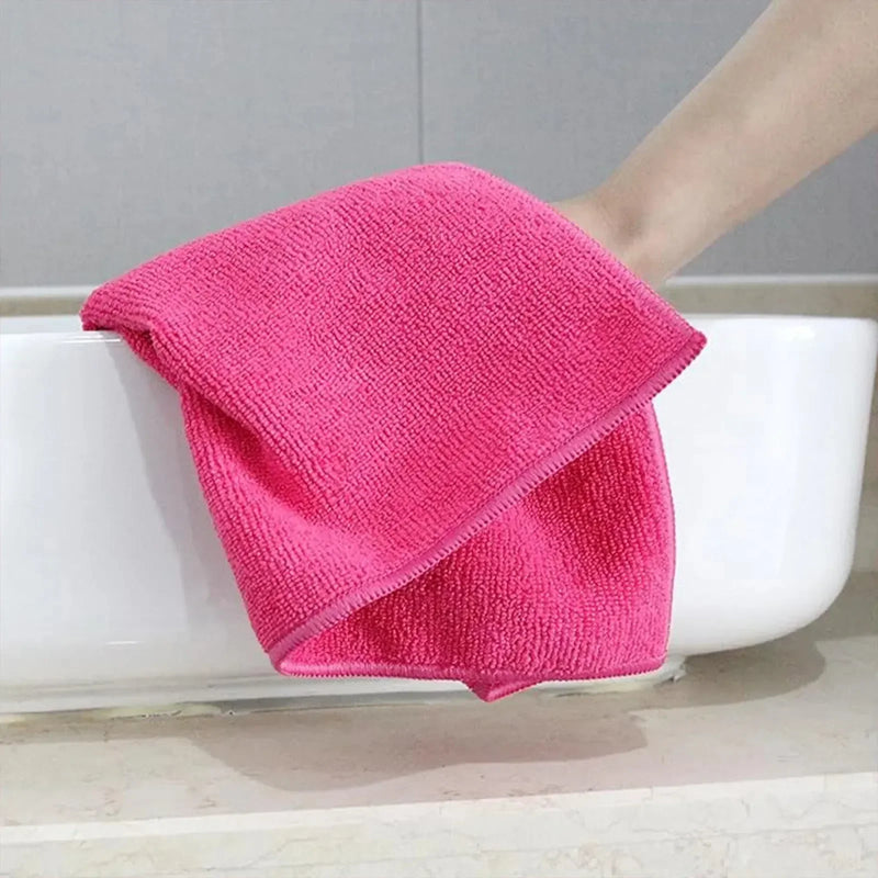 Color Economy Microfiber Towels - Pink - 16" x 12" - 96 Counts