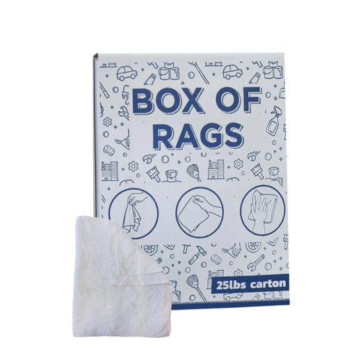 Bulk Full Size White Cleaning Towels - 20" x 40" - 675 lbs. Pallet - 27 x 25 lbs. Boxes - Wiping Hub