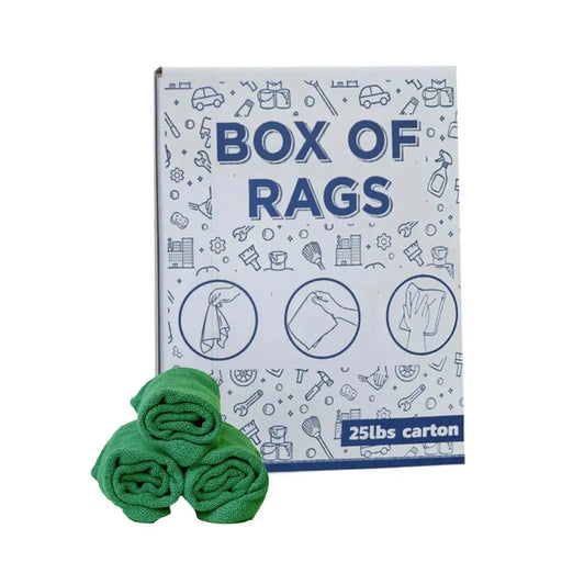 New 100% Cotton Green Huck Towels - 25 lbs. Box - Wiping Hub