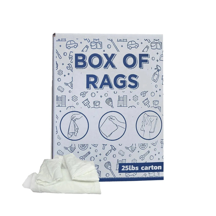 White Sheeting Rags - 675 lbs. Pallet - 27 x 25 lbs. Boxes