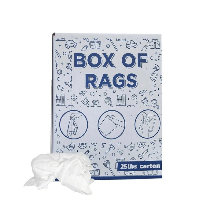 White Sweatshirt Rags 675 lbs. Pallet - 27 x 25 lbs. Boxes