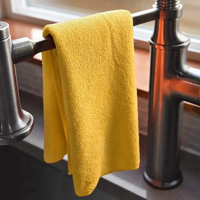 Color Microfiber Towels - Yellow - 16" x 16" - 36 Counts