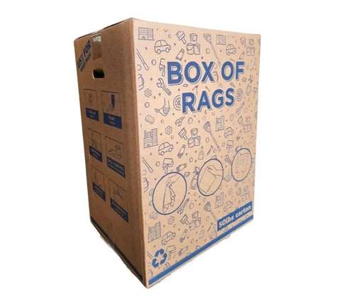 Color Knit T-Shirt Cleaning Rags 50 lbs. Box - Wiping Hub