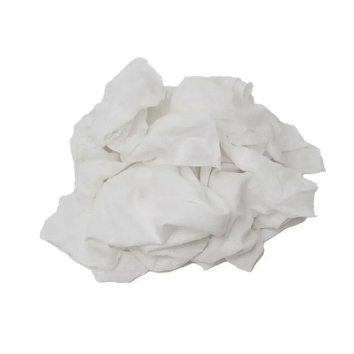 Bulk New White Flannel / Thermal Rags - 600 lbs. Pallet - 12 x 50 lbs. Boxes - Wiping Hub