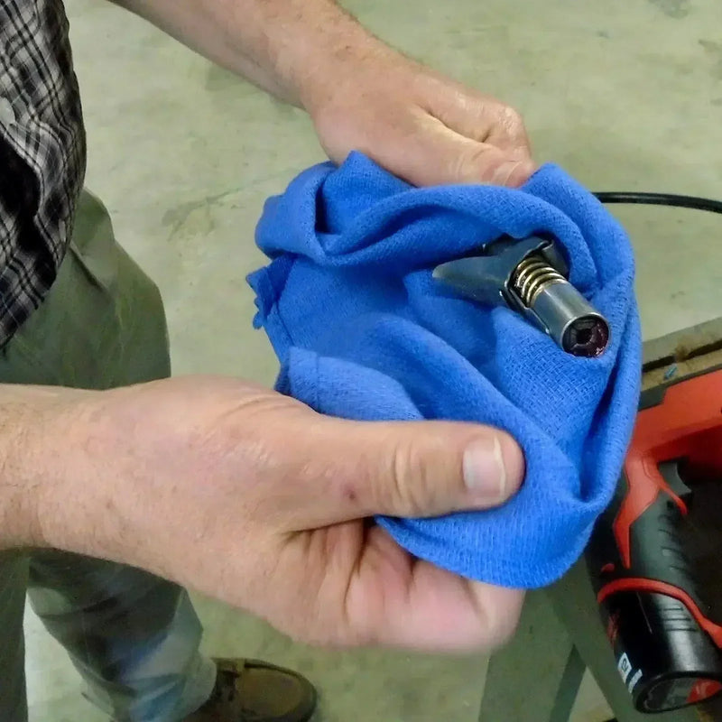Recycled Blue Huck Cleaning Towels - 25 lbs. Bag - Wiping Hub