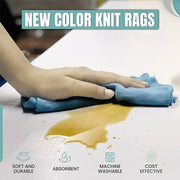 Multicolor washed T-shirt rags from Wiping Hub, soft fabric, ideal for cleaning and wiping surfaces, displayed in a pile.