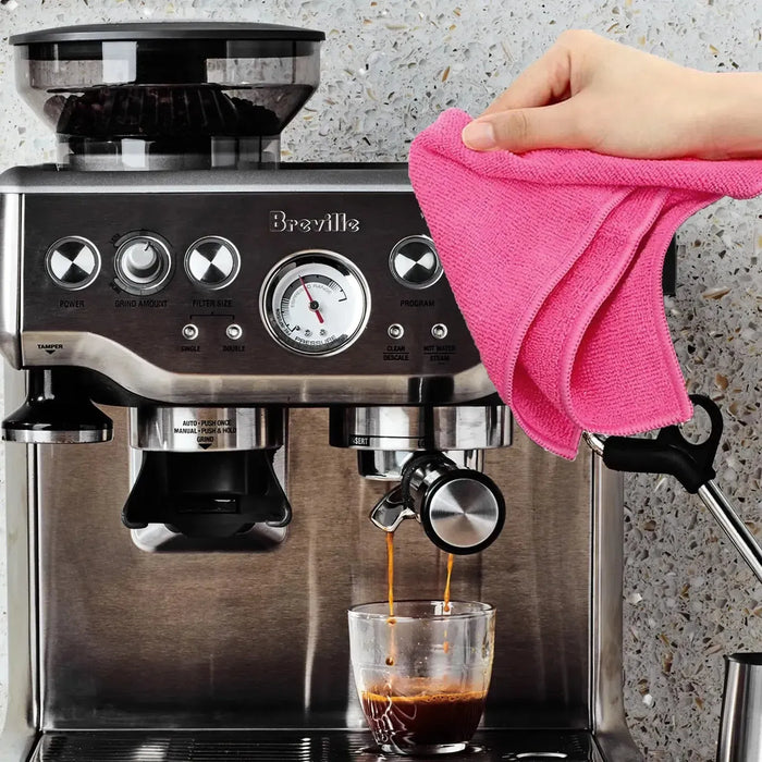 Color Economy Microfiber Towels - Pink - 16" x 12" - 96 Counts