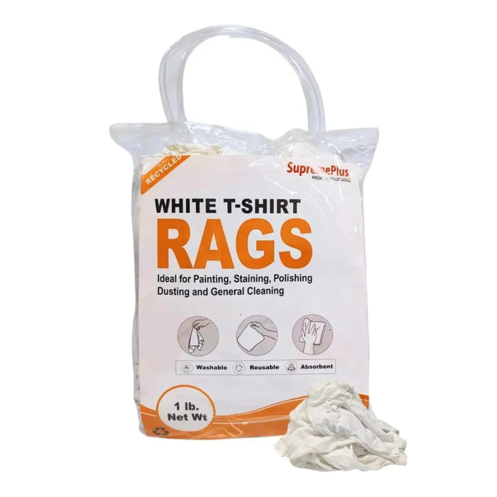 White Knit T-Shirt Wiping Rags - Wiping Hub