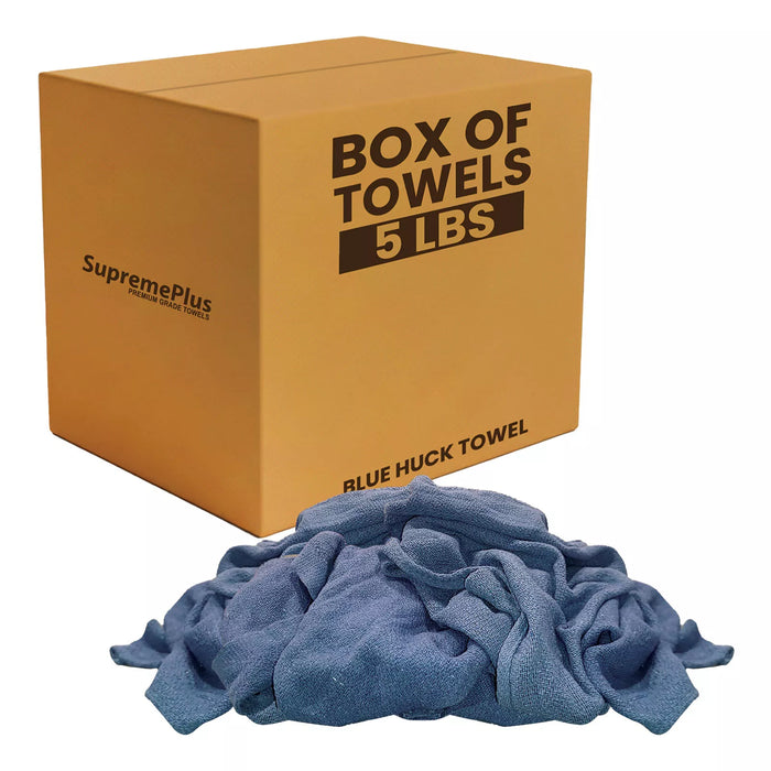 New Blue Huck Towels - Bulk Buy
