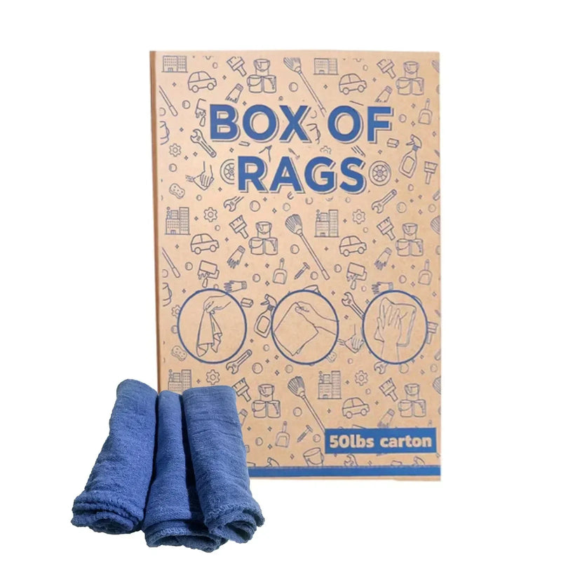 Recycled Blue Huck Towels - Bulk Buy - Wiping Hub