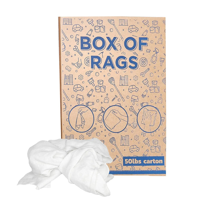 White Sweatshirt Rags 600 lbs. Pallet - 12 x 50 lbs. Boxes