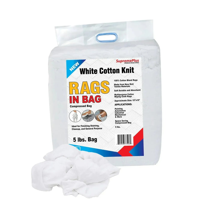 New Premium White Washed T-Shirt Rags - Wiping Hub