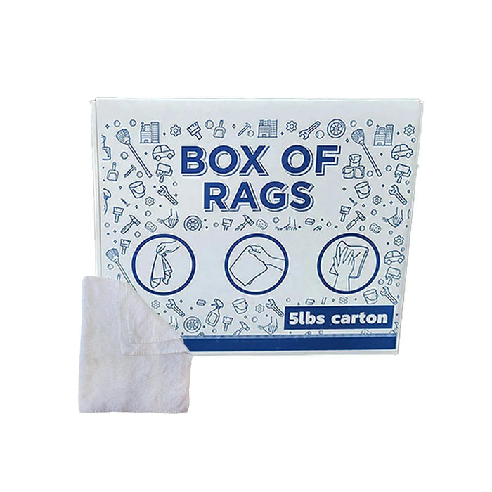 Full Size White Cleaning Towels - 20" x 40" - 5 lbs. Box - Wiping Hub