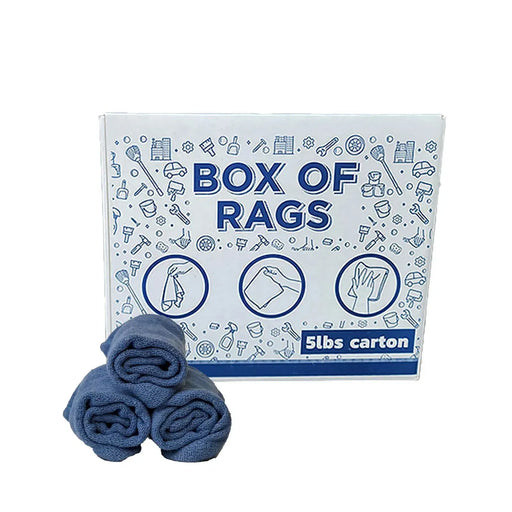 New 100% Cotton Blue Huck Towels - 600 lbs. Pallet - 120 x 5 lbs. Boxes - Wiping Hub