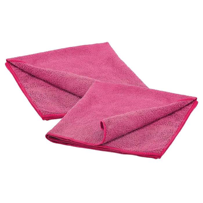 Color Economy Microfiber Towels - Pink - 16" x 12" - 96 Counts