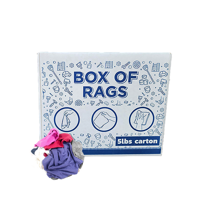 Color Linen Mixed Rags  5 lbs. Box