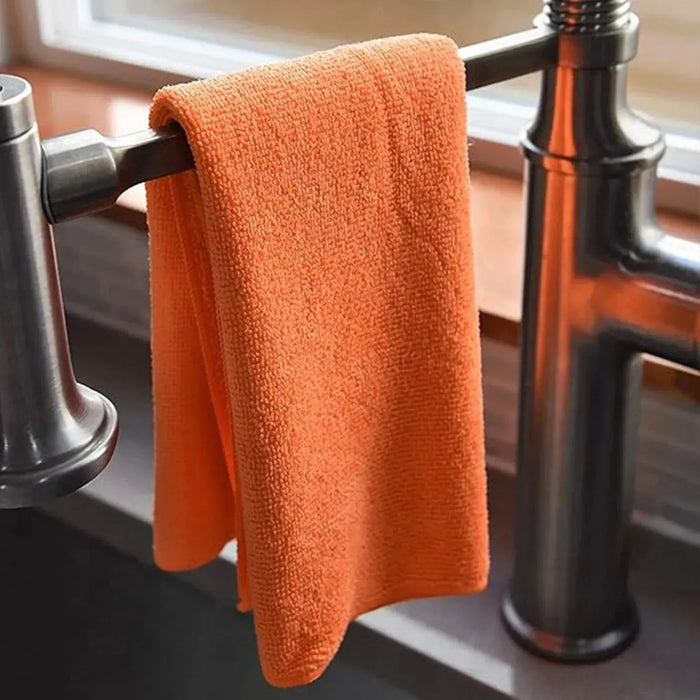 Color Microfiber Towels - Orange - 16" x 16" - 36 Counts