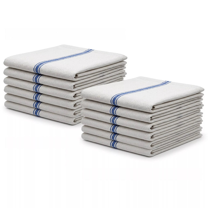 Herringbone White Kitchen Towels - 15" x 26"