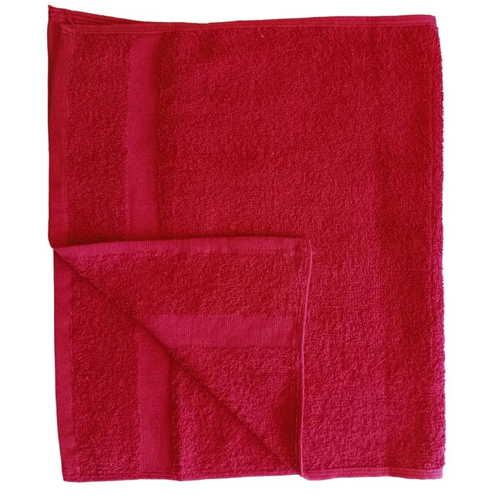 Premium Red Hand Towels - 16" x 27" - Wiping Hub