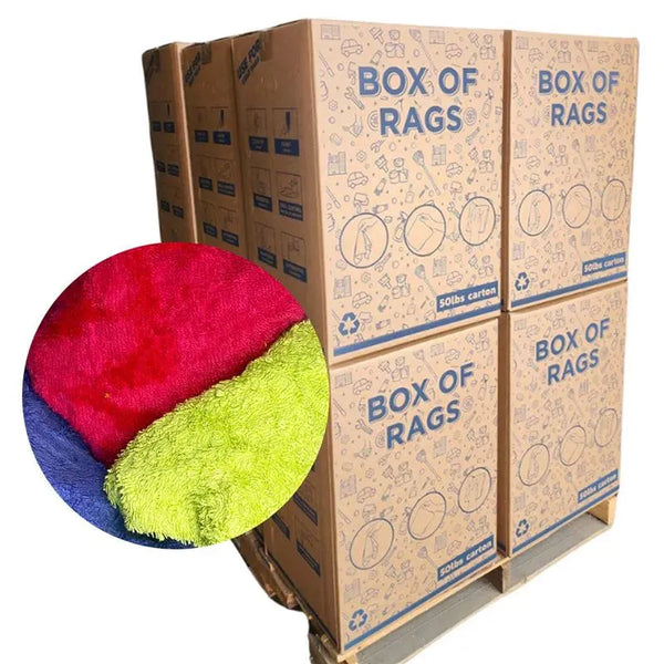 Bulk Color Terry Towel Cleaning Rags – 600 lbs. Pallet – 12 x 50 lbs ...