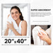Economy White Bath Towels - 20" x 40" - Wiping Hub