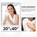 Economy White Bath Towels - 20" x 40" - Wiping Hub