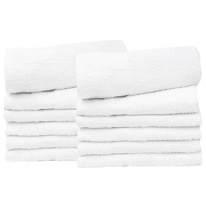 Economy White Bath Towels - 20" x 40" - Wiping Hub
