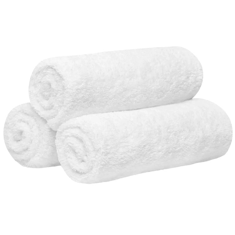 Economy White Bath Towels - 20" x 40" - Wiping Hub