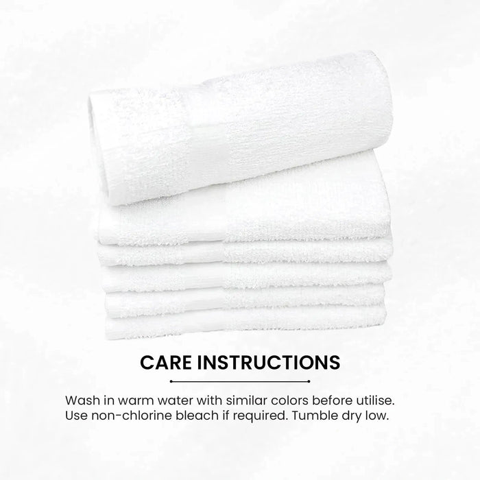 Economy White Bath Towels - 24" x 48" - Wiping Hub