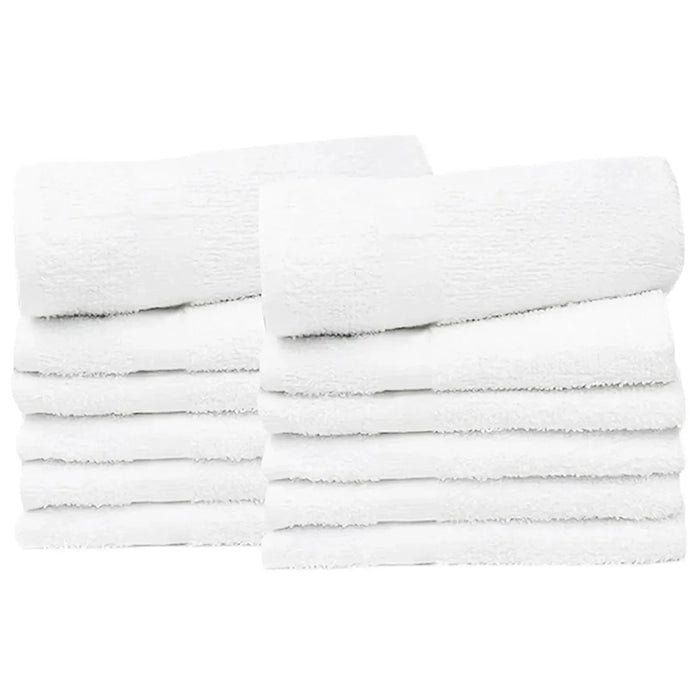 Economy White Bath Towels - 24" x 48" - Wiping Hub