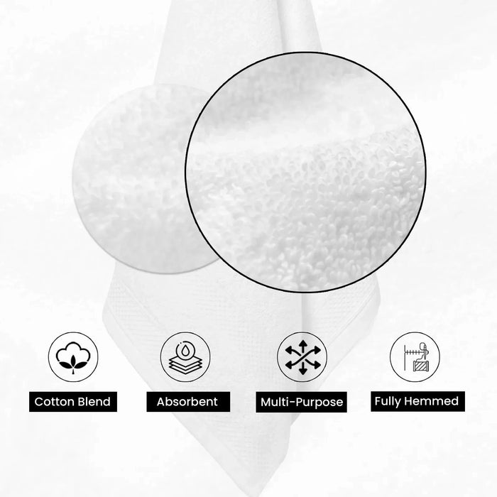 Economy White Bath Towels - 24" x 50" - Wiping Hub