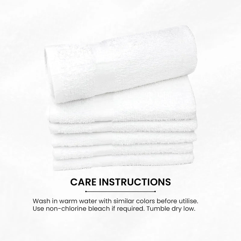 Economy White Bath Towels - 24" x 50" - Wiping Hub