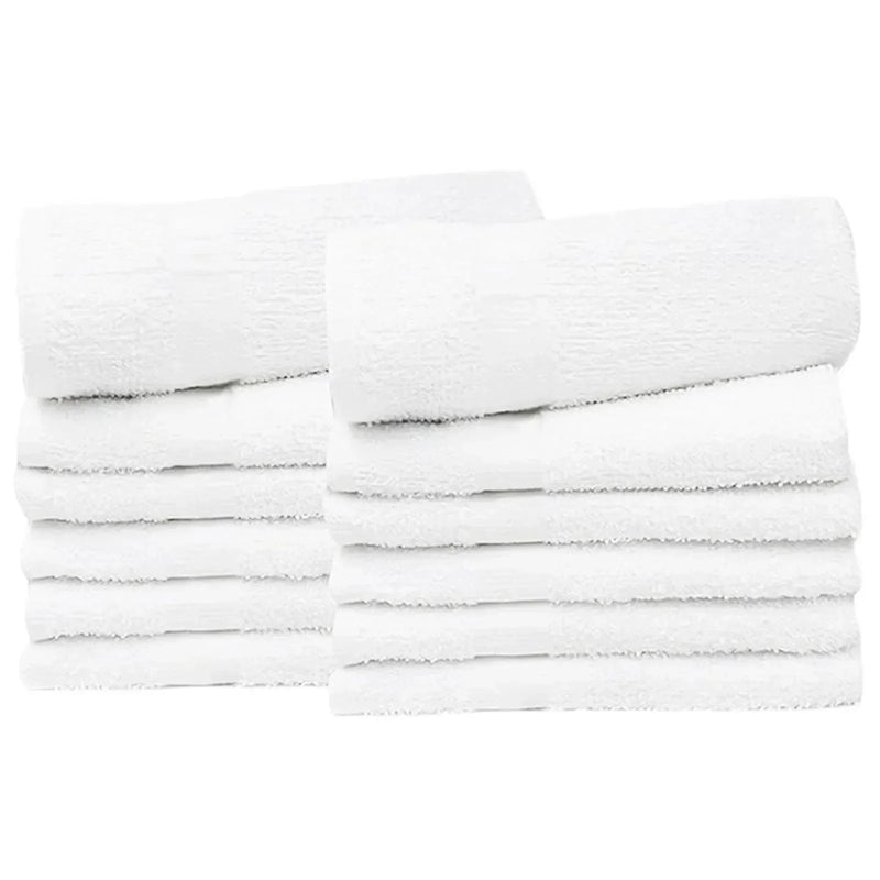 Economy White Bath Towels - 24" x 50" - Wiping Hub