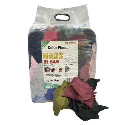 Recycled Color Sweatshirt Cleaning Rags 10 lbs. Bag - Wiping Hub