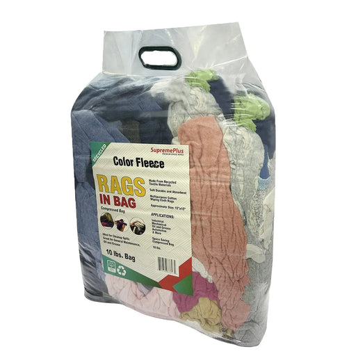 Recycled Color Sweatshirt Cleaning Rags 10 lbs. Bag - Wiping Hub
