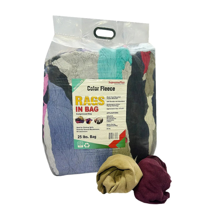 Color Sweatshirt Rags 1000 lbs. Pallet - 40 x 25 lbs.  Bags