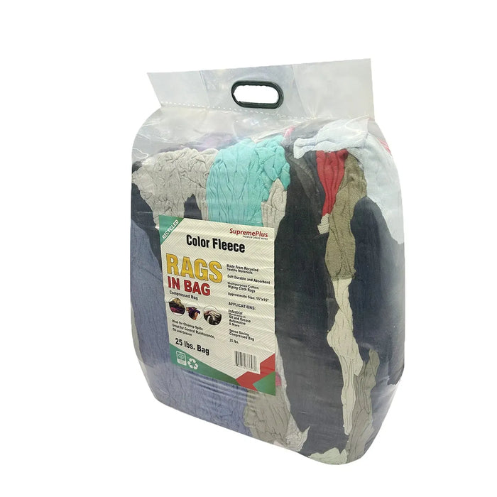 Recycled Color Sweatshirt Cleaning Rags 25 lbs. Bag - Wiping Hub