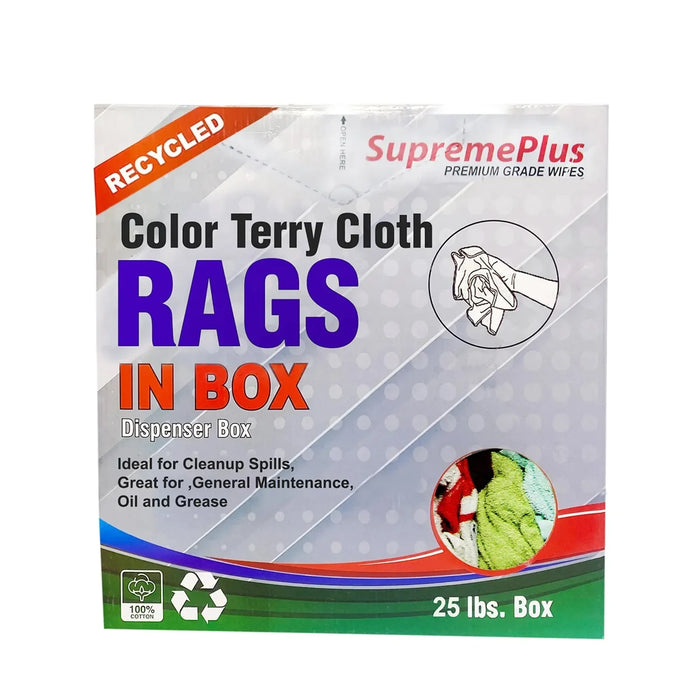 Recycled Color Terry Towel Rags - Wiping Hub