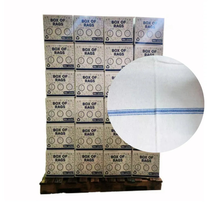 Bulk New Color Stripe Heavyweight Kitchen Towels - 600 lbs. Pallet - 120 x 5 lbs. Boxes - Wiping Hub